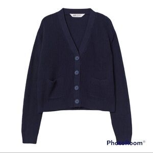 H&M Girl Knit  Cardigan with Pockets sz 16/18